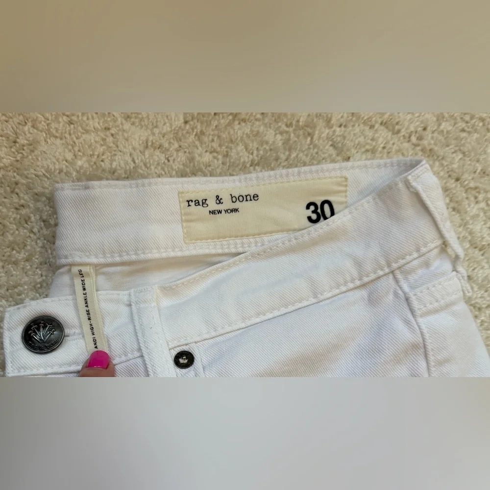 Rag & Bone Crisp White Trousers - Picture 4 of 7